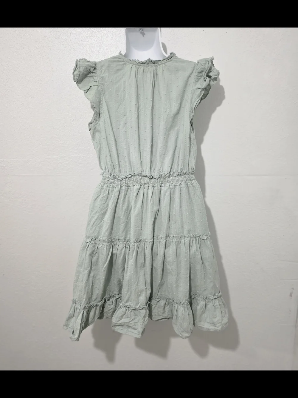 Sweet Wanderer Sage Green Ruffled Tiered Dress